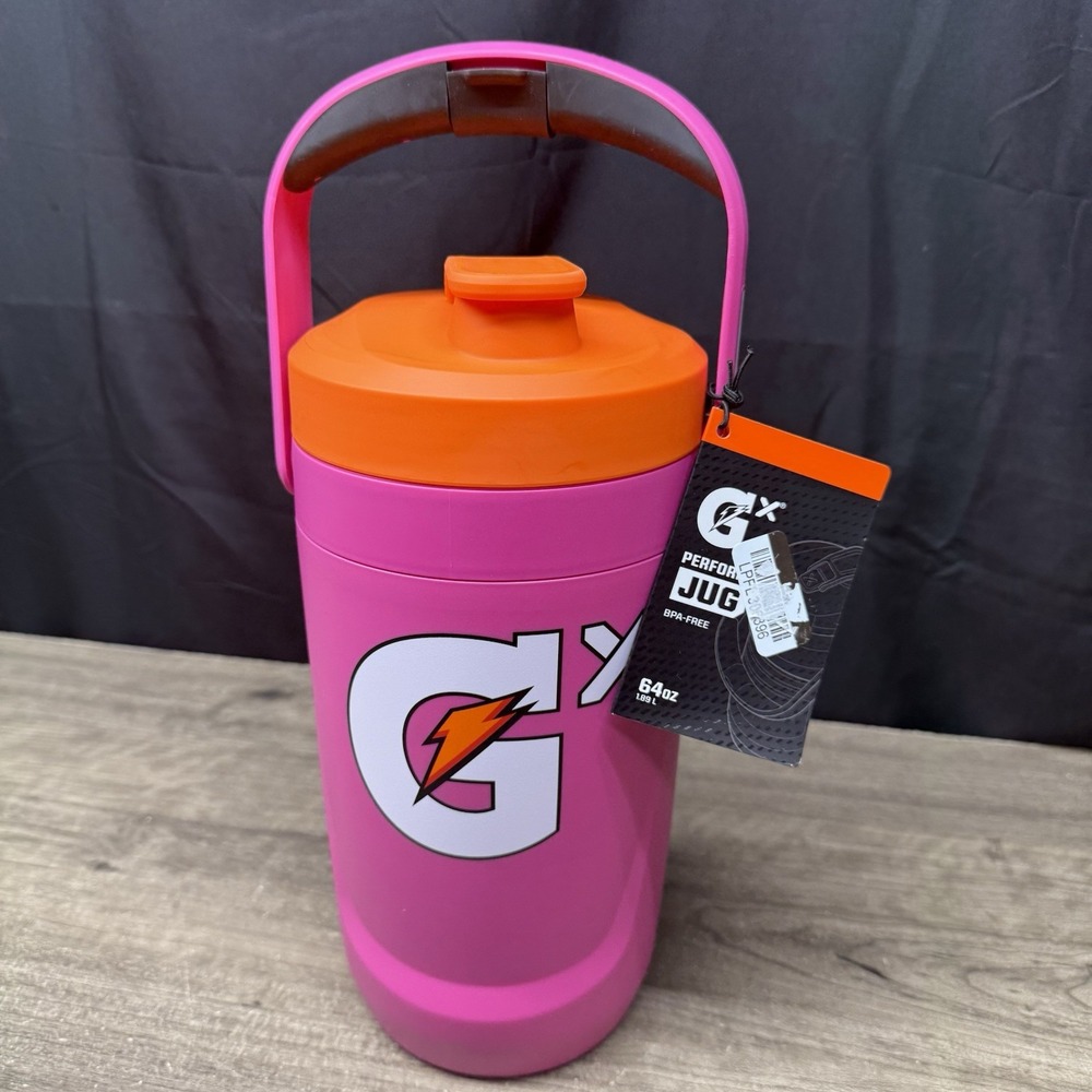 Gatorade Gx Performance Jug 64 oz Pink Orange NEW